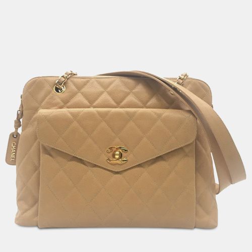 CC Quilted Caviar Front Pocket Shoulder Bag - Chanel - Modalova