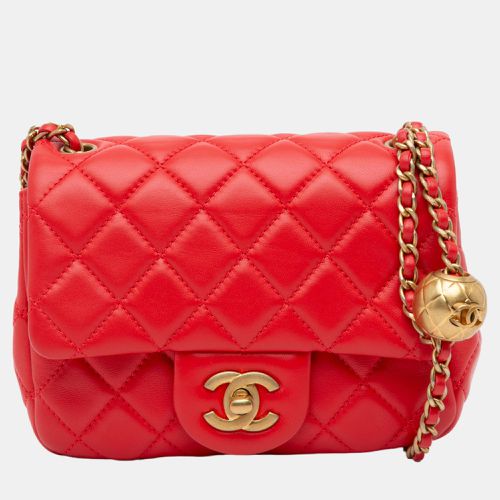 Mini Square Classic Lambskin Pearl Crush Flap - Chanel - Modalova