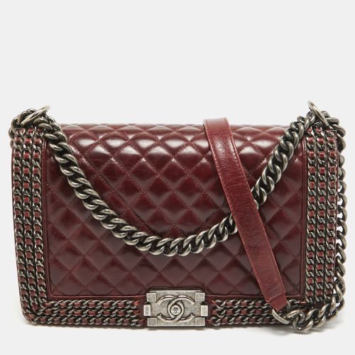 Leather New Medium Chain Around Boy Flap Bag - Chanel - Modalova