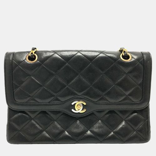 Leather Quilted Paris Flap Shoulder Bag - Chanel - Modalova