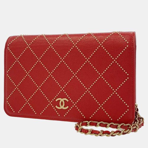 Lambskin Crystal Quilted Wallet On Chain WOC - Chanel - Modalova