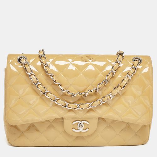 Quilted Patent Leather Jumbo Classic Double Flap Bag - Chanel - Modalova