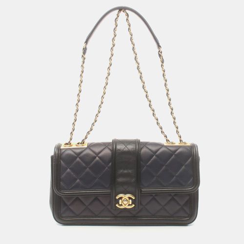 Black Quilted Leather Medium Elegant CC Flap Bag - Chanel - Modalova