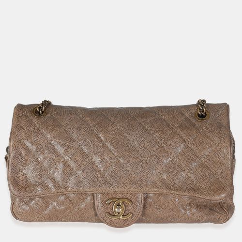 Quilted Glazed Caviar Large Shiva Flap Bag - Chanel - Modalova