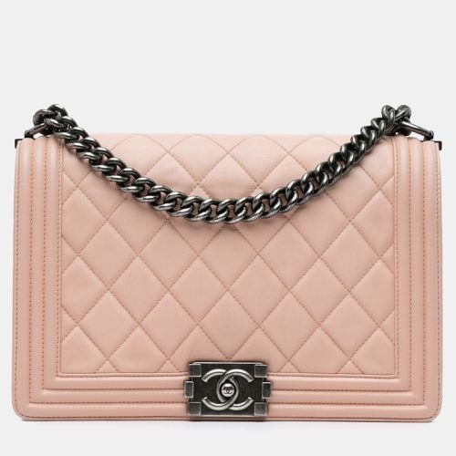 Chanel Large Lambskin Boy Bag - Chanel - Modalova