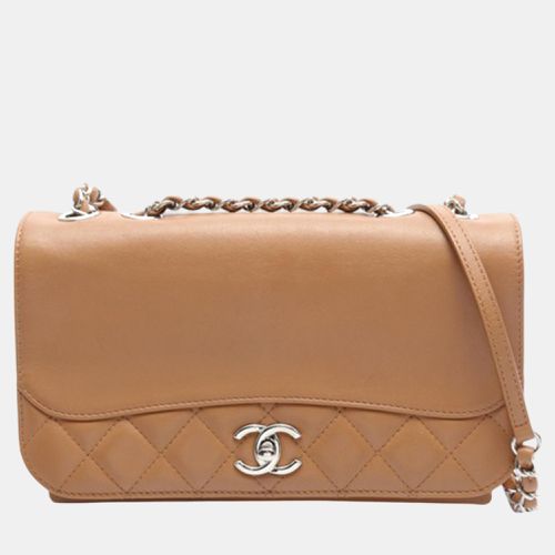 Calfskin Leather Tramezzo Flap Bag - Chanel - Modalova