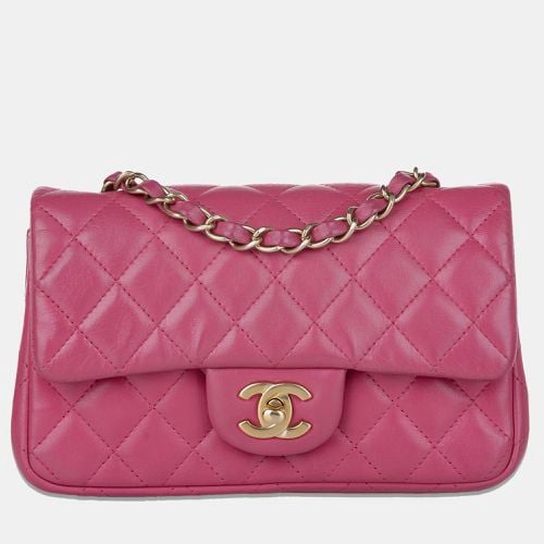 Mini Rectangular Classic Lambskin Single Flap Bag - Chanel - Modalova