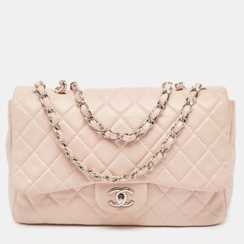 Light Quilted Leather Jumbo Classic Single Flap Bag - Chanel - Modalova