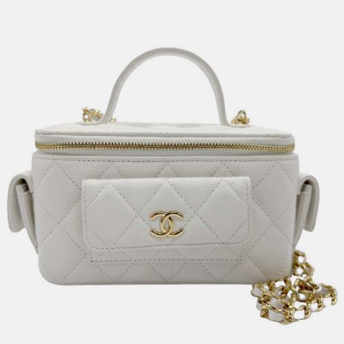 Caviar Quilted Polly Pocket East West Top Vanity With Chain - Chanel - Modalova