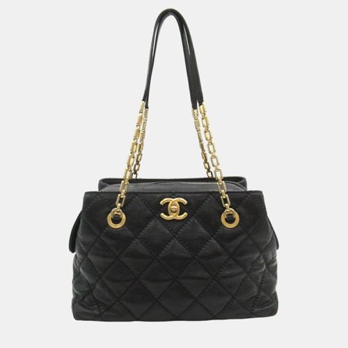 Chanel Black Leather Chain Tote Bag - Chanel - Modalova