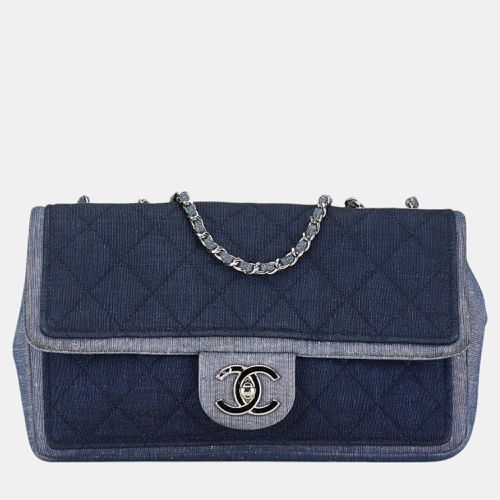 Blue Navy Denim Matelasse 25 Coco Mark Chain Bag - Chanel - Modalova