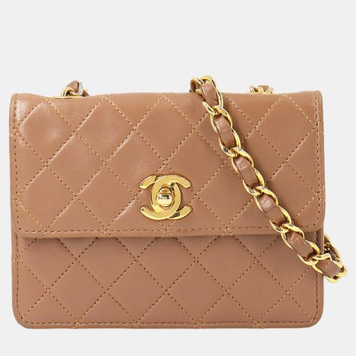 Pink Gold Leather Matelasse Chain Shoulder Bag - Chanel - Modalova