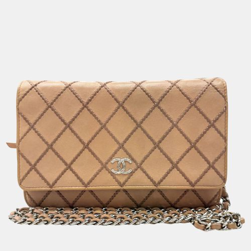 Leather Wild Stitch Chain Wallet - Chanel - Modalova