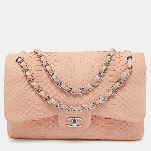 Light Python Jumbo Classic Double Flap Bag - Chanel - Modalova