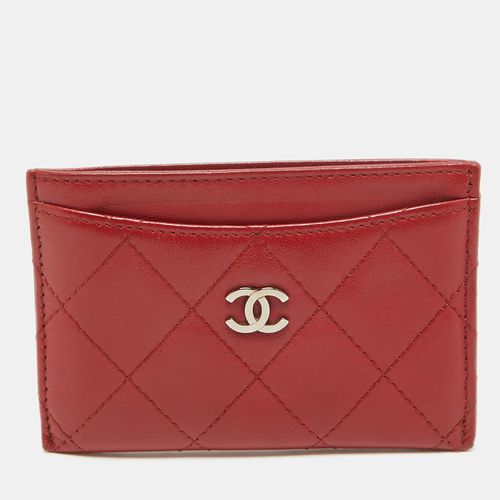 Quilted Leather CC Card Holder - Chanel - Modalova