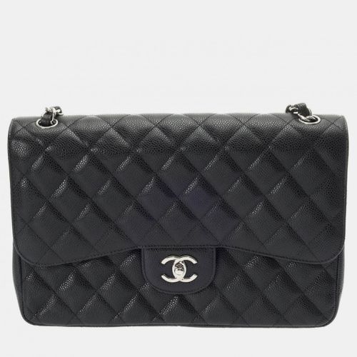 Caviar Skin Matelasse W-Flap Chain Shoulder Bag 30 cm - Chanel - Modalova