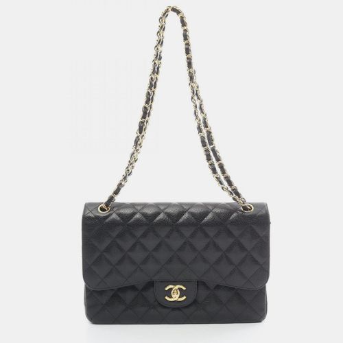 Caviar Skin (Grained Calf) Deca Matelasse 30 Classic Large W-Flap Shoulder Bag - Chanel - Modalova