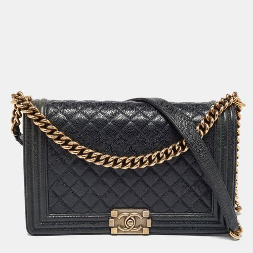 Quilted Caviar Leather New Medium Boy Flap Bag - Chanel - Modalova