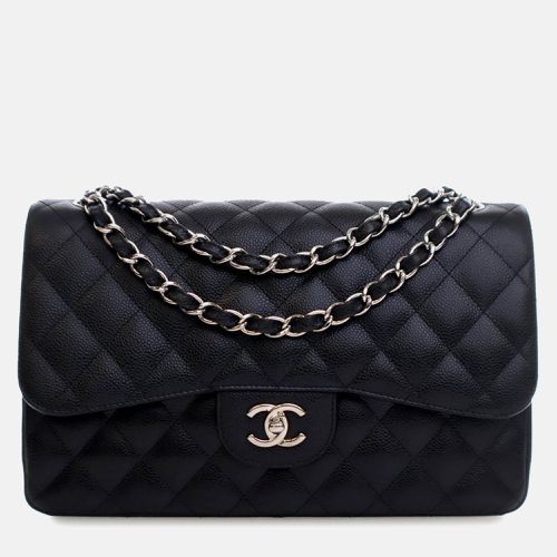 Leather Jumbo Classic Caviar Double Flap Bag - Chanel - Modalova