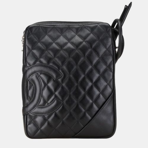 Leather Cambon Line Coco Mark Quilted Shoulder Bag - Chanel - Modalova