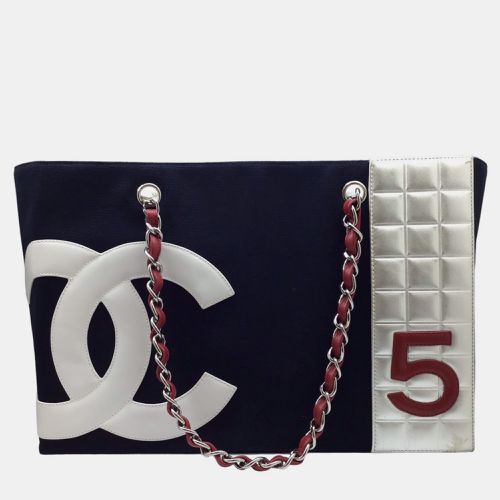 Navy Chocolate Bar No.5 Chain Tote Bag - Chanel - Modalova