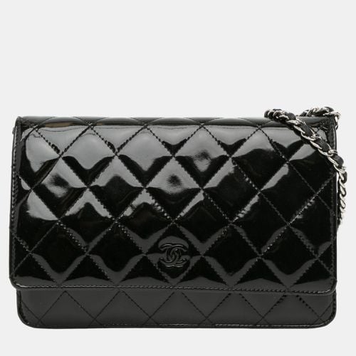 CC Quilted Patent Wallet On Chain - Chanel - Modalova