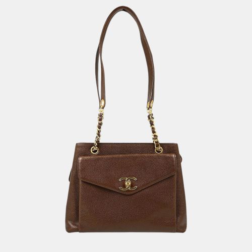 Calfskin Chain Shoulder Tote Bag - Chanel - Modalova