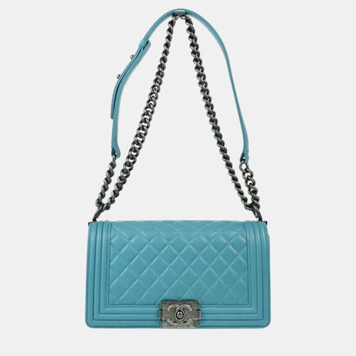 Lambskin Medium Boy Double Chain Shoulder Bag - Chanel - Modalova