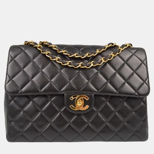 Lambskin Jumbo Stainless Steel Flap Shoulder Bag - Chanel - Modalova