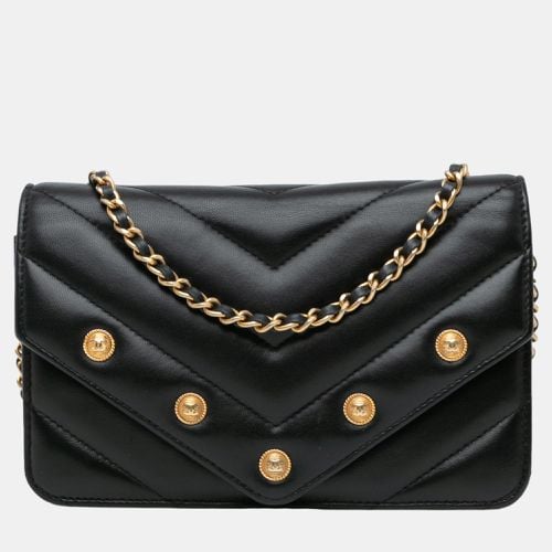 Chevron Lambskin Button Wallet On Chain - Chanel - Modalova