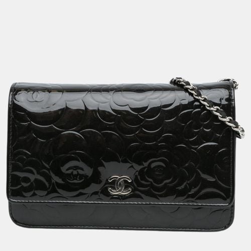 Patent Camellia Wallet On Chain - Chanel - Modalova