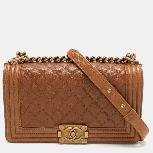 Quilted Leather Medium Boy Flap Bag - Chanel - Modalova