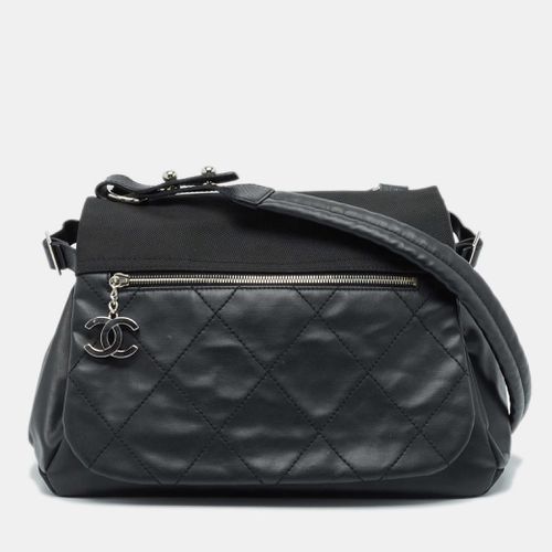 Quilted Coated Canvas Paris Biarritz Messenger Flap Bag - Chanel - Modalova