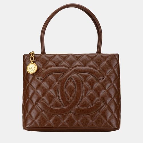 Chanel Brown Caviar Medallion Tote - Chanel - Modalova