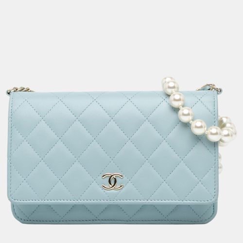 CC Lambskin Pearl Wallet On Chain - Chanel - Modalova