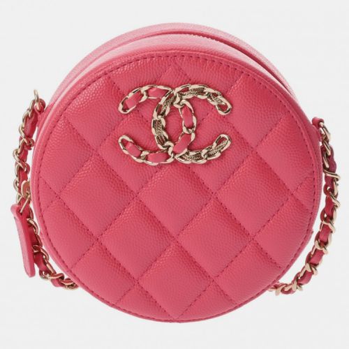 Caviar Skin Round Chain Shoulder Bag - Chanel - Modalova