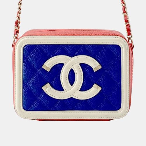 Red/White Caviar Leather CC Filigree Chain Shoulder bag - Chanel - Modalova