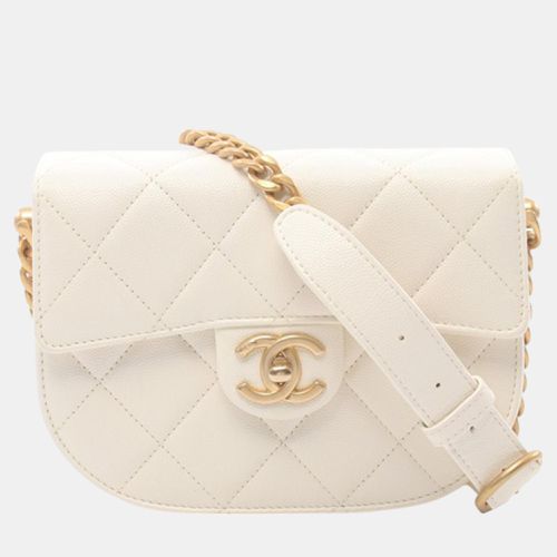 Mini CC Quilted Caviar Round Moon Messenger Flap - Chanel - Modalova