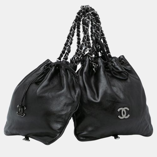 CC Calfskin Dual Twin Chain Handbag - Chanel - Modalova