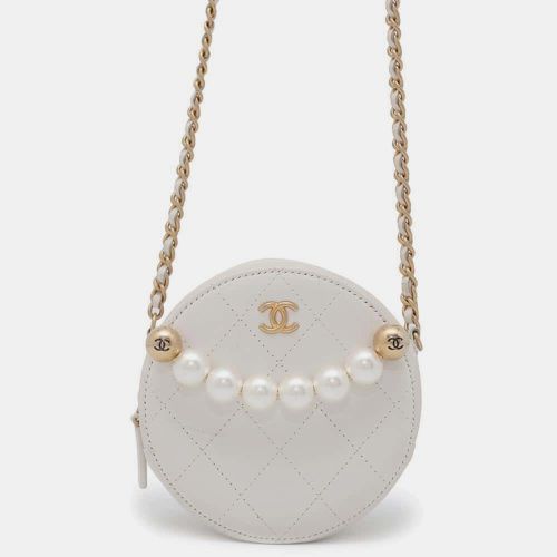 Lambskin Coco Mark Matelasse Round Chain Shoulder Bag - Chanel - Modalova