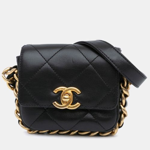 Calf Leather Mini Quilted Calfskin Framing Chain Flap Bag - Chanel - Modalova