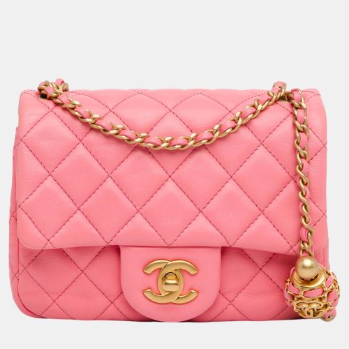 Mini Square Classic Lambskin Pearl Crush Flap - Chanel - Modalova