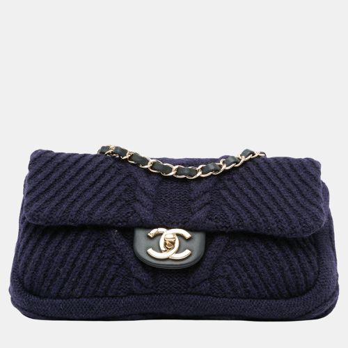 Small Paris Hamburg Cable Knit Flap - Chanel - Modalova