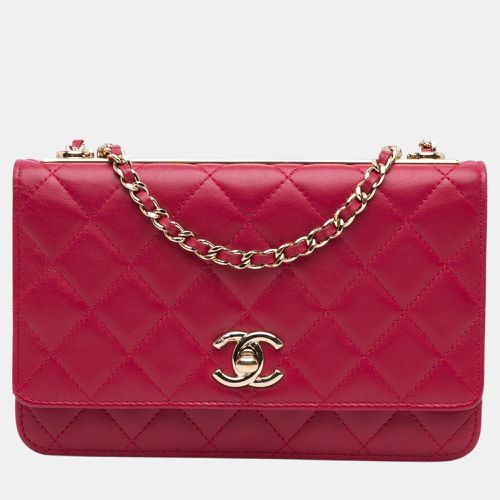 Lambskin Trendy CC Wallet On Chain - Chanel - Modalova