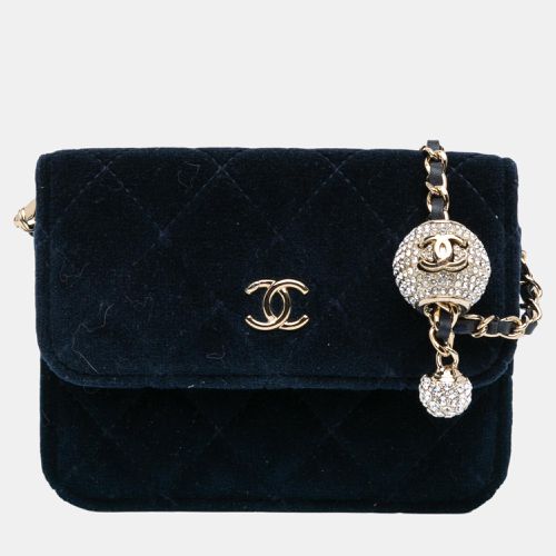 Mini Velvet Pearl Crush Clutch With Chain - Chanel - Modalova