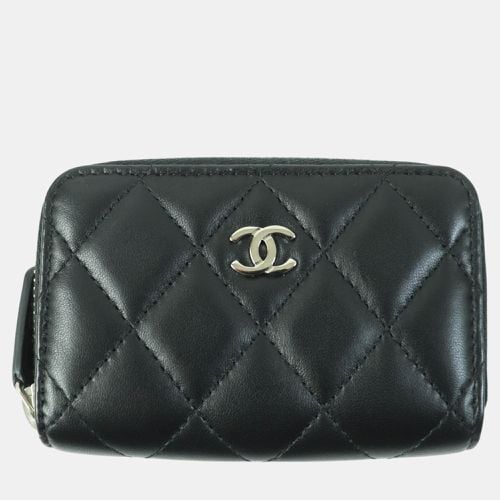 Silver Leather Lambskin Coin Case - Chanel - Modalova