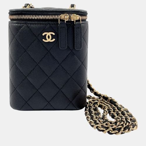 Matte Caviar Skin Matelasse Small Vanity Chain Shoulder Bag - Chanel - Modalova