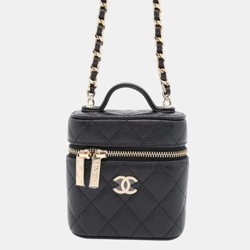 Caviar Skin Small Matelasse Coco Mark Chain Vanity Shoulder Case Bag - Chanel - Modalova