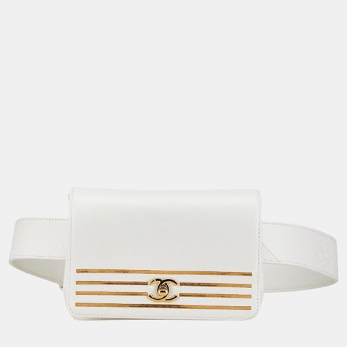 Caviar Skin Coco Mark Captain Gold Waist Bag - Chanel - Modalova