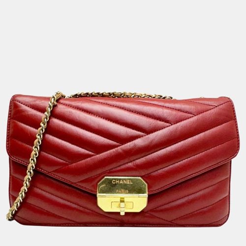 Lambskin Red Gabrielle 2.55 Chain Shoulder Bag - Chanel - Modalova